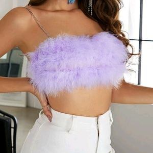 Purple fuzzy top
